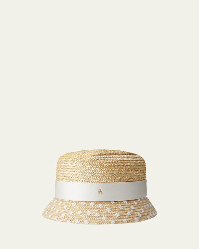 Kendall Mini Bridal Straw Bucket Hat
